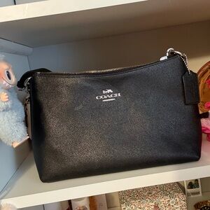 Coach Black Textured Leather Crossbody